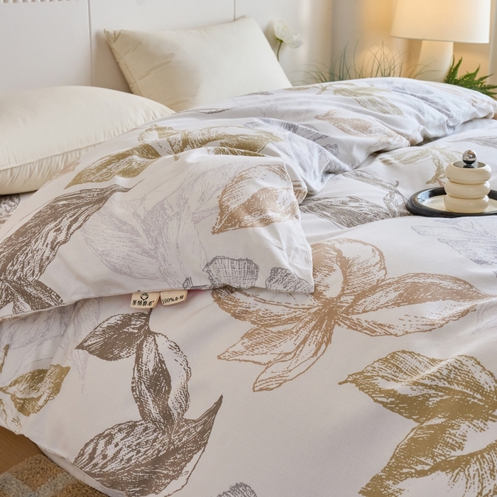 91家纺网 家纺一手货源 找家纺 （总）春皖家纺 2025新款全棉原棉磨毛色织水洗单被套回暖系列-风格二