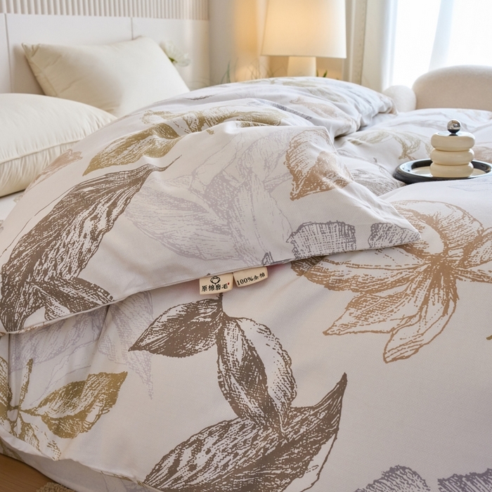 91家纺网 家纺一手货源 找家纺 （总）春皖家纺 2025新款全棉原棉磨毛色织水洗单被套回暖系列-风格二