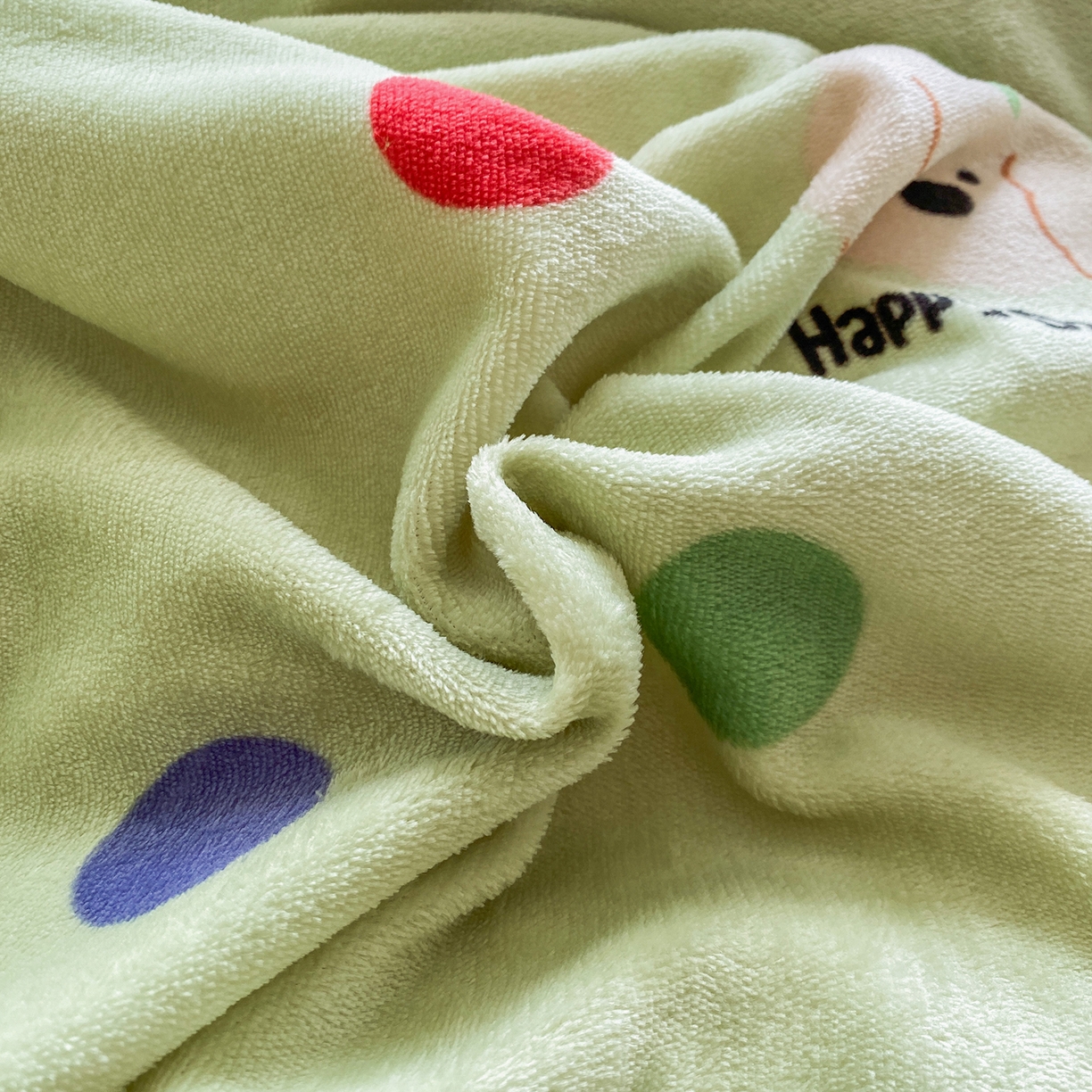 91家纺网 家纺一手货源 找家纺 梵克保罗 2025新款A类高克重牛奶绒印花四件套（包含买家秀） 童年绿