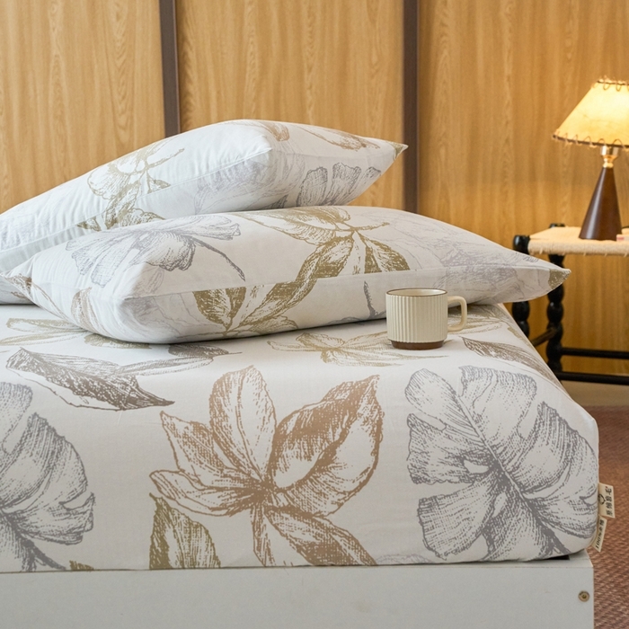 91家纺网 家纺一手货源 找家纺 （总）春皖家纺 2025新款全棉原棉磨毛色织水洗单床笠回暖系列-风格二