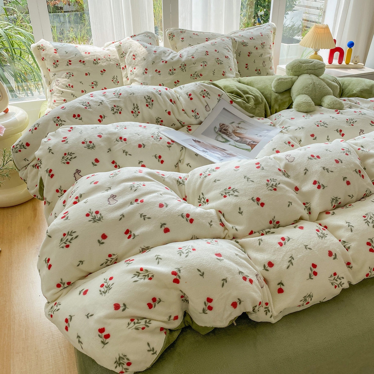 91家纺网 家纺一手货源 找家纺 梵克保罗 2025新款A类高克重牛奶绒印花四件套（包含买家秀） 小确幸