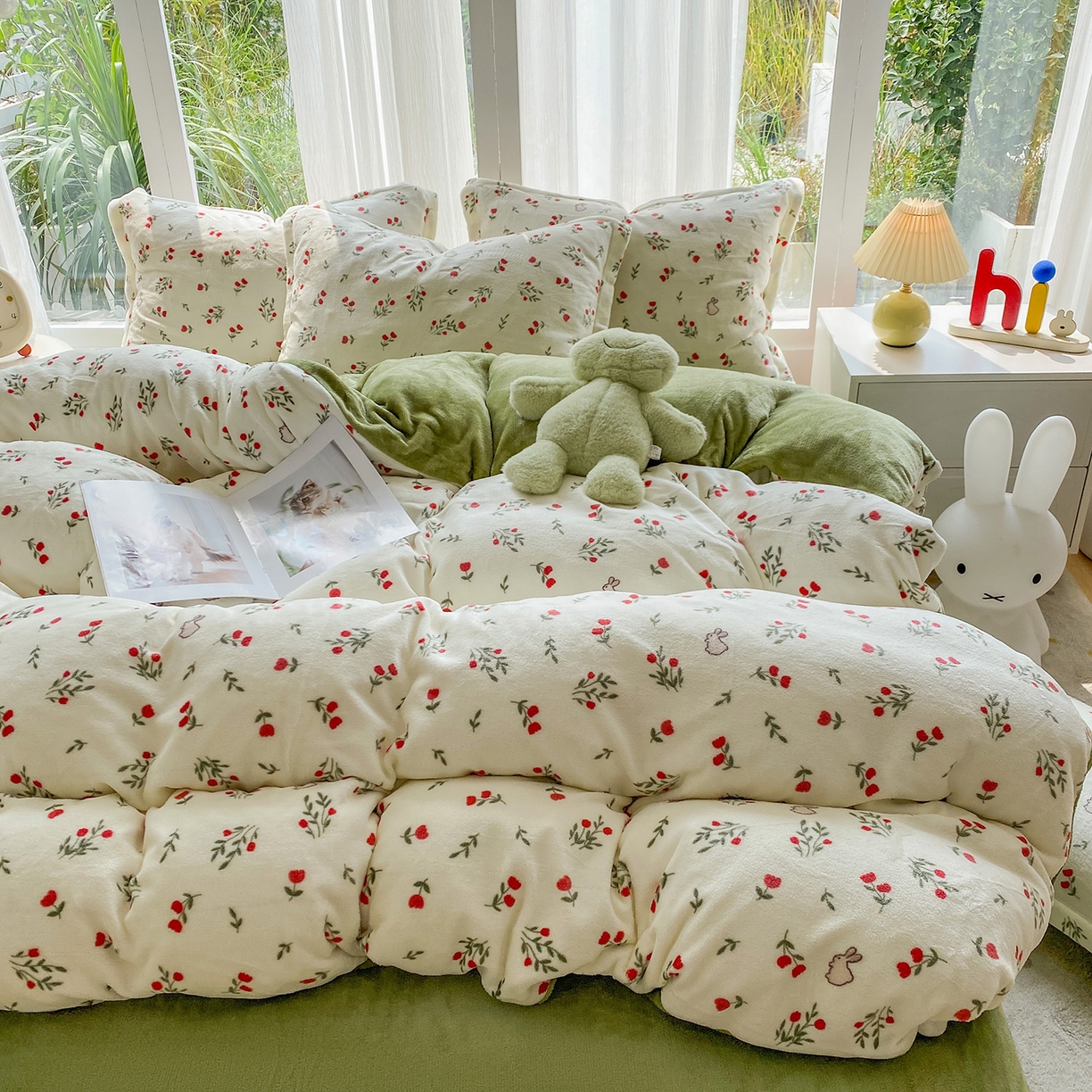 91家纺网 家纺一手货源 找家纺 梵克保罗 2025新款A类高克重牛奶绒印花四件套（包含买家秀） 小确幸