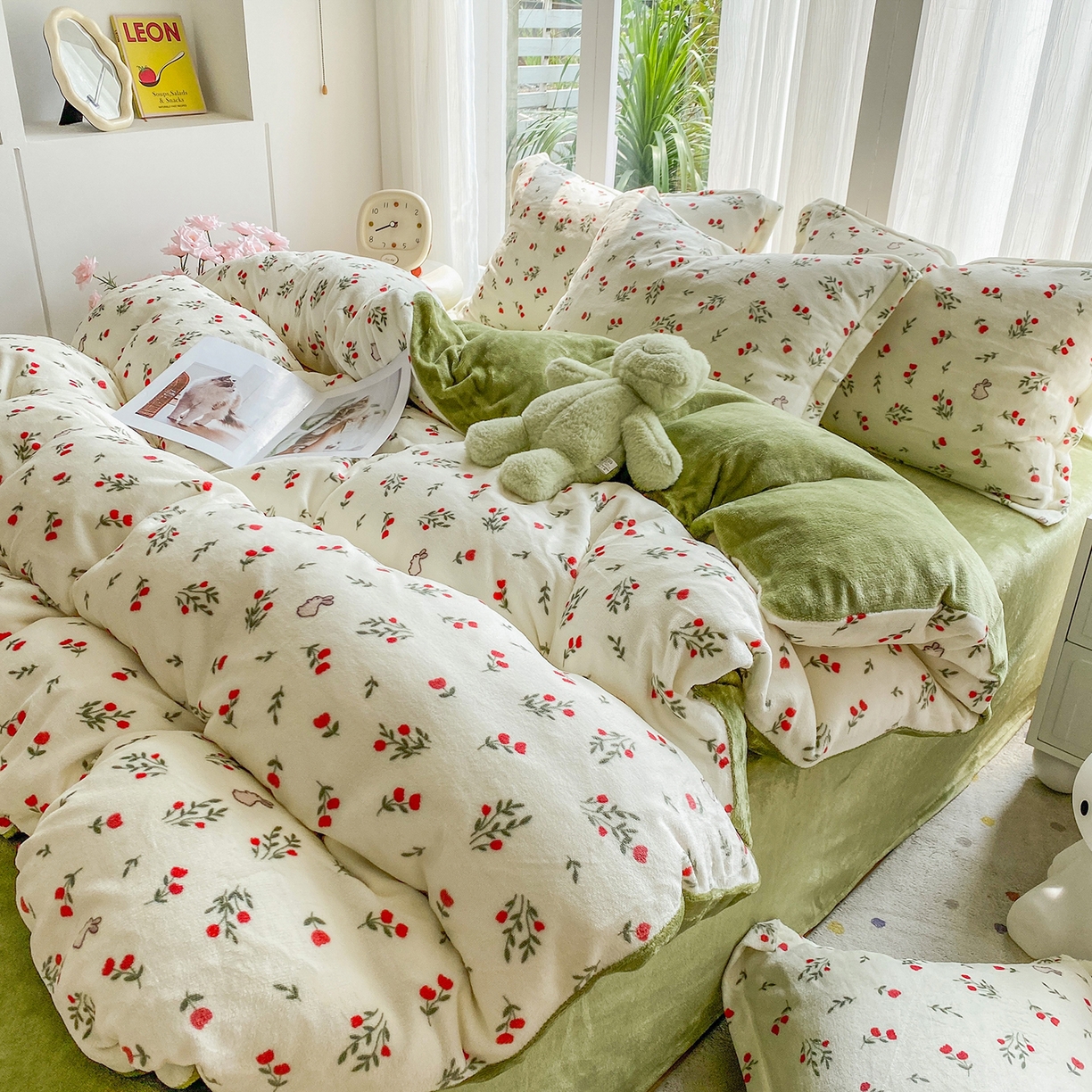 91家纺网 家纺一手货源 找家纺 梵克保罗 2025新款A类高克重牛奶绒印花四件套（包含买家秀） 小确幸