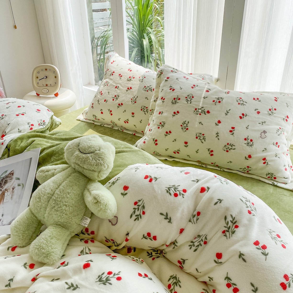 91家纺网 家纺一手货源 找家纺 梵克保罗 2025新款A类高克重牛奶绒印花四件套（包含买家秀） 小确幸