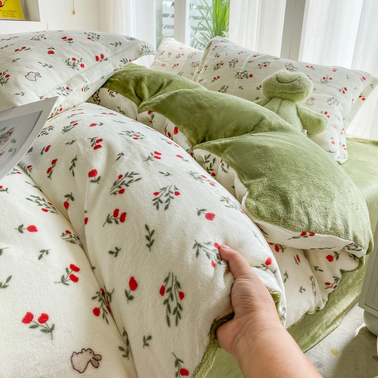 91家纺网 家纺一手货源 找家纺 梵克保罗 2025新款A类高克重牛奶绒印花四件套（包含买家秀） 小确幸