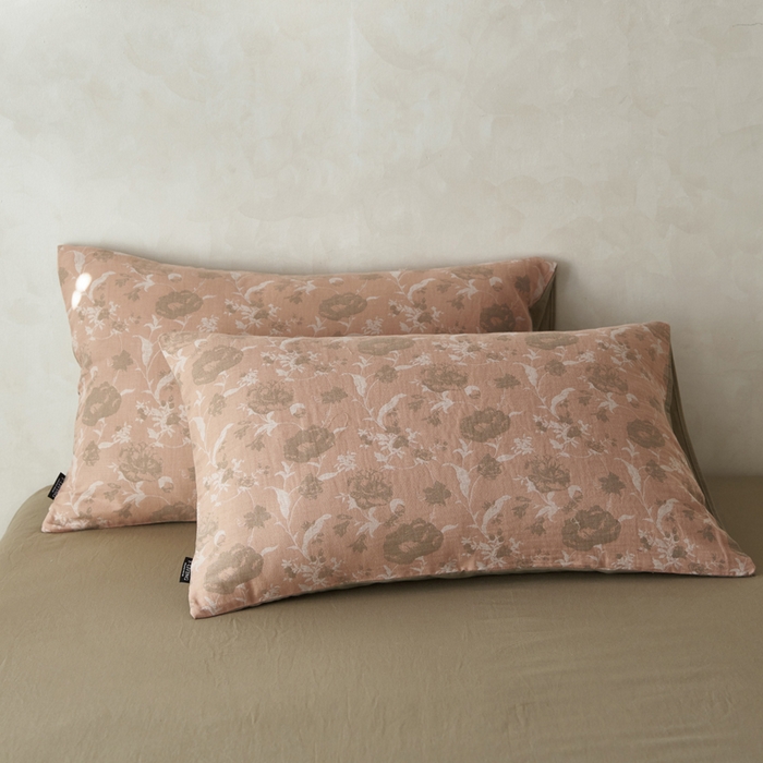 91家纺网 家纺一手货源 找家纺 宜代光年 2025新款彩色色织大提花纱布四件套 花枝棠-粉