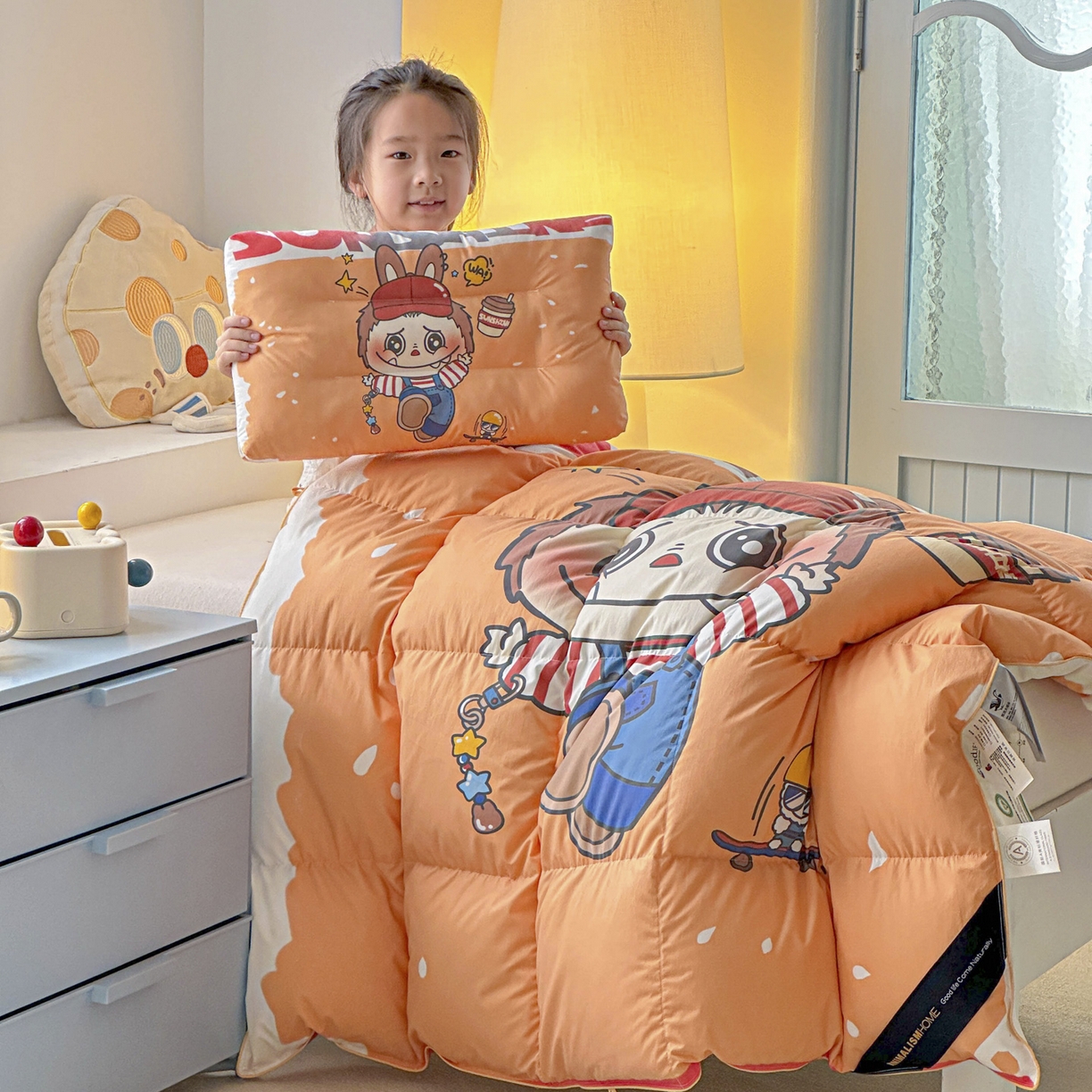 91家纺网 家纺一手货源 找家纺 暖羽屋羽绒馆 2025新款真抗菌防螨95白鸭绒儿童学生被芯羽绒被冬被婴幼儿园小被子被子被芯 运动拉布特