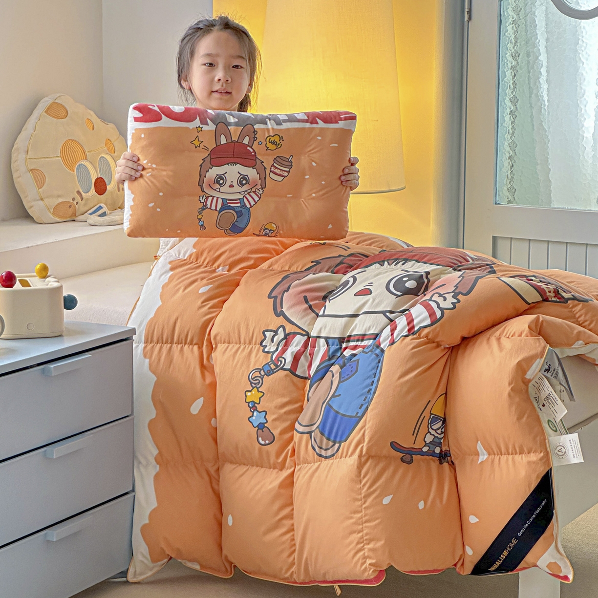 91家纺网 家纺一手货源 找家纺 暖羽屋羽绒馆 2025新款真抗菌防螨95白鸭绒儿童学生被芯羽绒被冬被婴幼儿园小被子被子被芯 运动拉布特