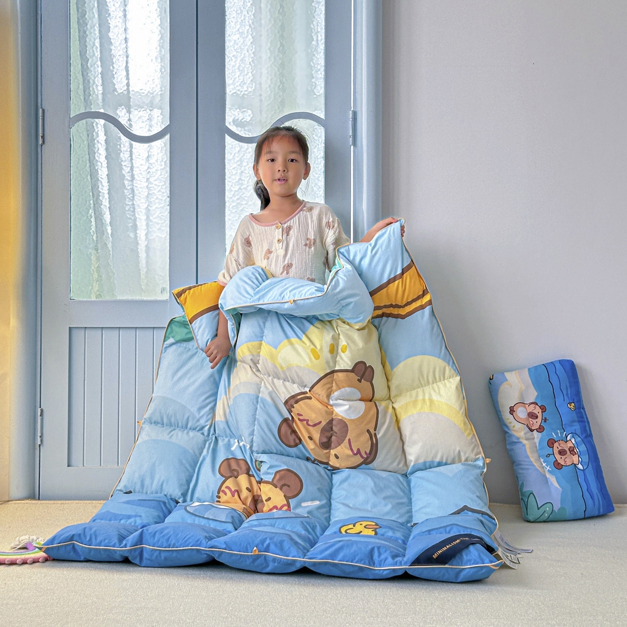 91家纺网 家纺一手货源 找家纺 暖羽屋羽绒馆 2025新款真抗菌防螨95白鸭绒儿童学生被芯羽绒被冬被婴幼儿园小被子被子被芯 给你满分