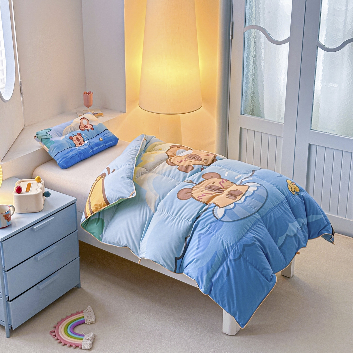 91家纺网 家纺一手货源 找家纺 暖羽屋羽绒馆 2025新款真抗菌防螨95白鸭绒儿童学生被芯羽绒被冬被婴幼儿园小被子被子被芯 给你满分