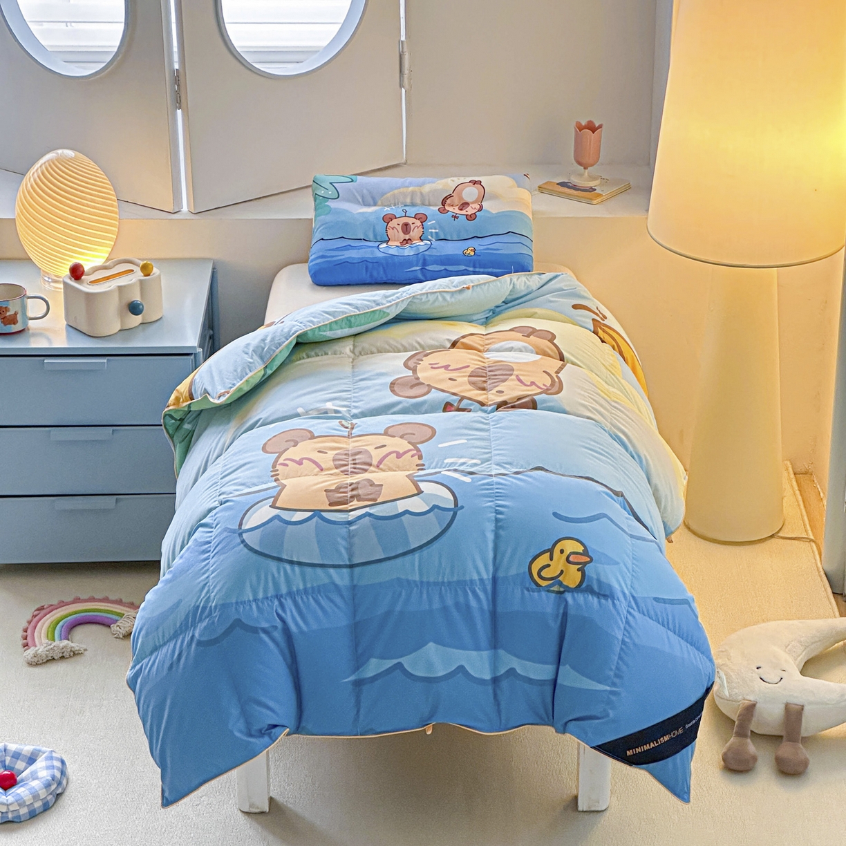 91家纺网 家纺一手货源 找家纺 暖羽屋羽绒馆 2025新款真抗菌防螨95白鸭绒儿童学生被芯羽绒被冬被婴幼儿园小被子被子被芯 给你满分