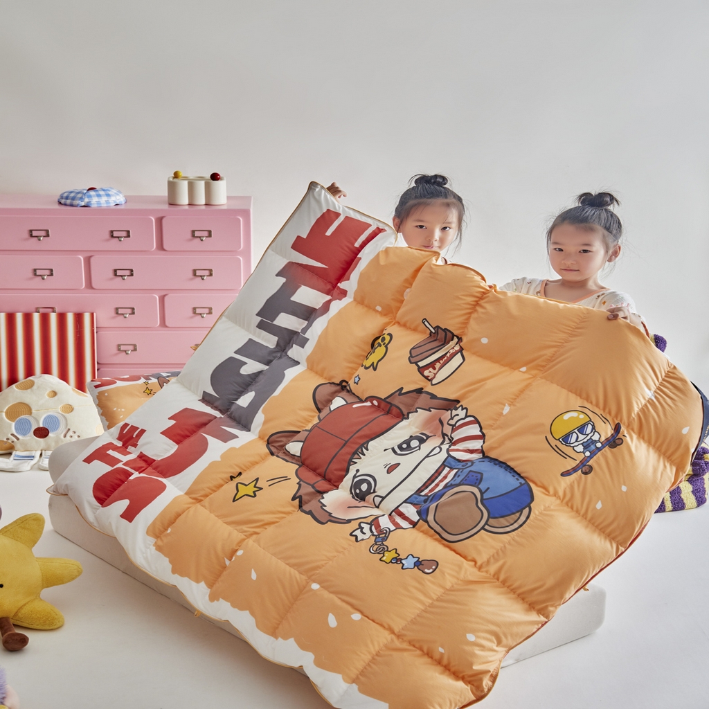 91家纺网 家纺一手货源 找家纺 暖羽屋羽绒馆 2025新款真抗菌防螨95白鸭绒儿童学生被芯羽绒被冬被婴幼儿园小被子被子被芯 运动拉布特2