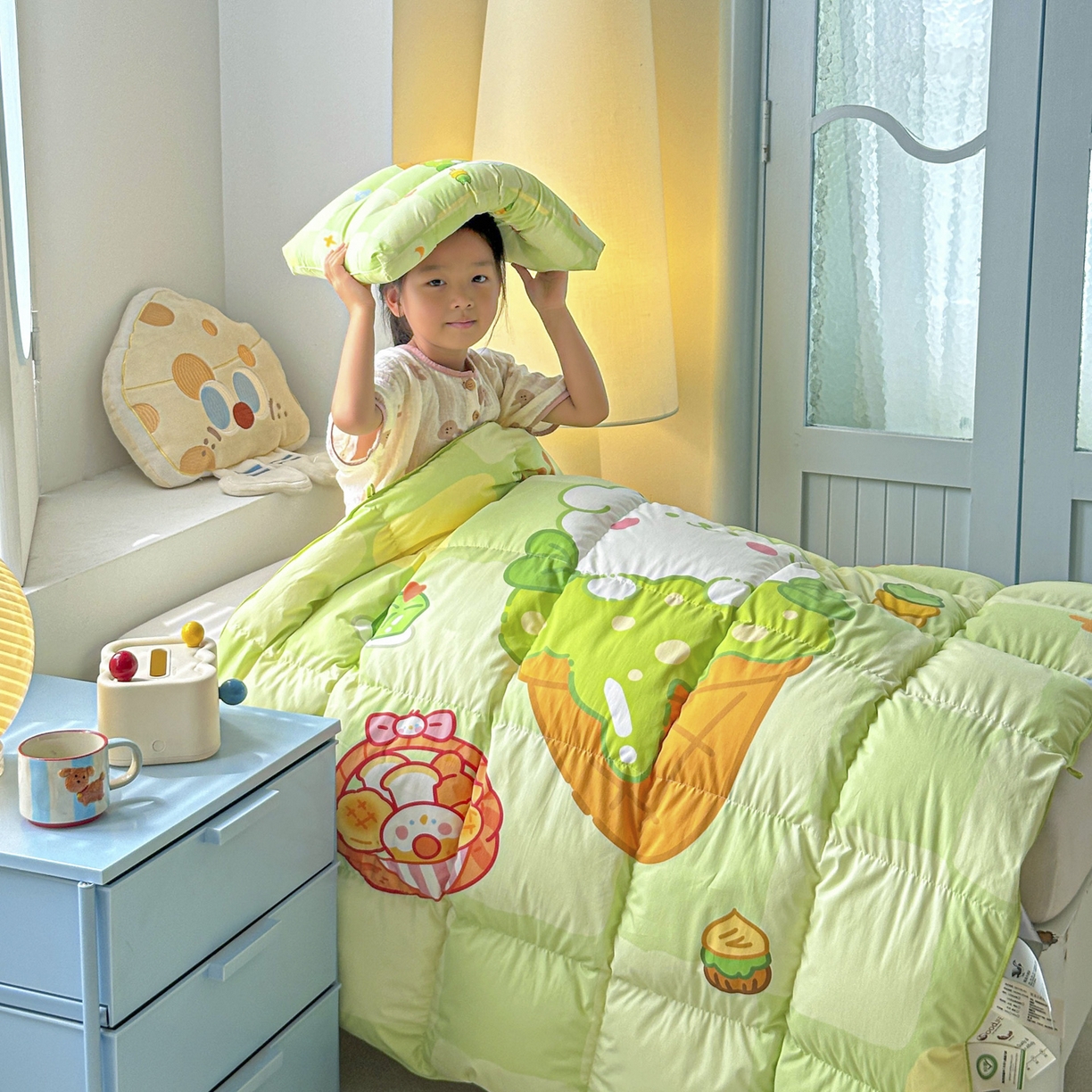 91家纺网 家纺一手货源 找家纺 暖羽屋羽绒馆 2025新款真抗菌防螨95白鸭绒儿童学生被芯羽绒被冬被婴幼儿园小被子被子被芯 清爽狗狗