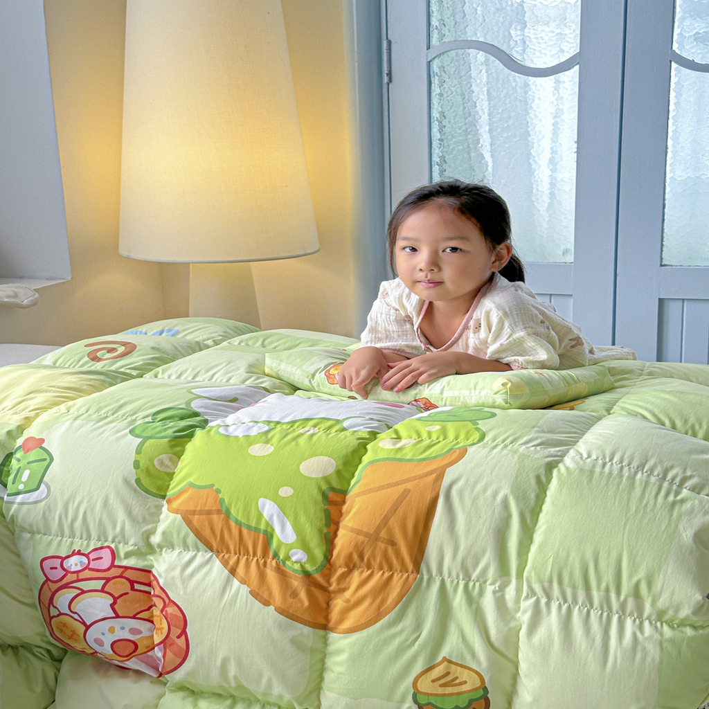 91家纺网 家纺一手货源 找家纺 暖羽屋羽绒馆 2025新款真抗菌防螨95白鸭绒儿童学生被芯羽绒被冬被婴幼儿园小被子被子被芯 清爽狗狗