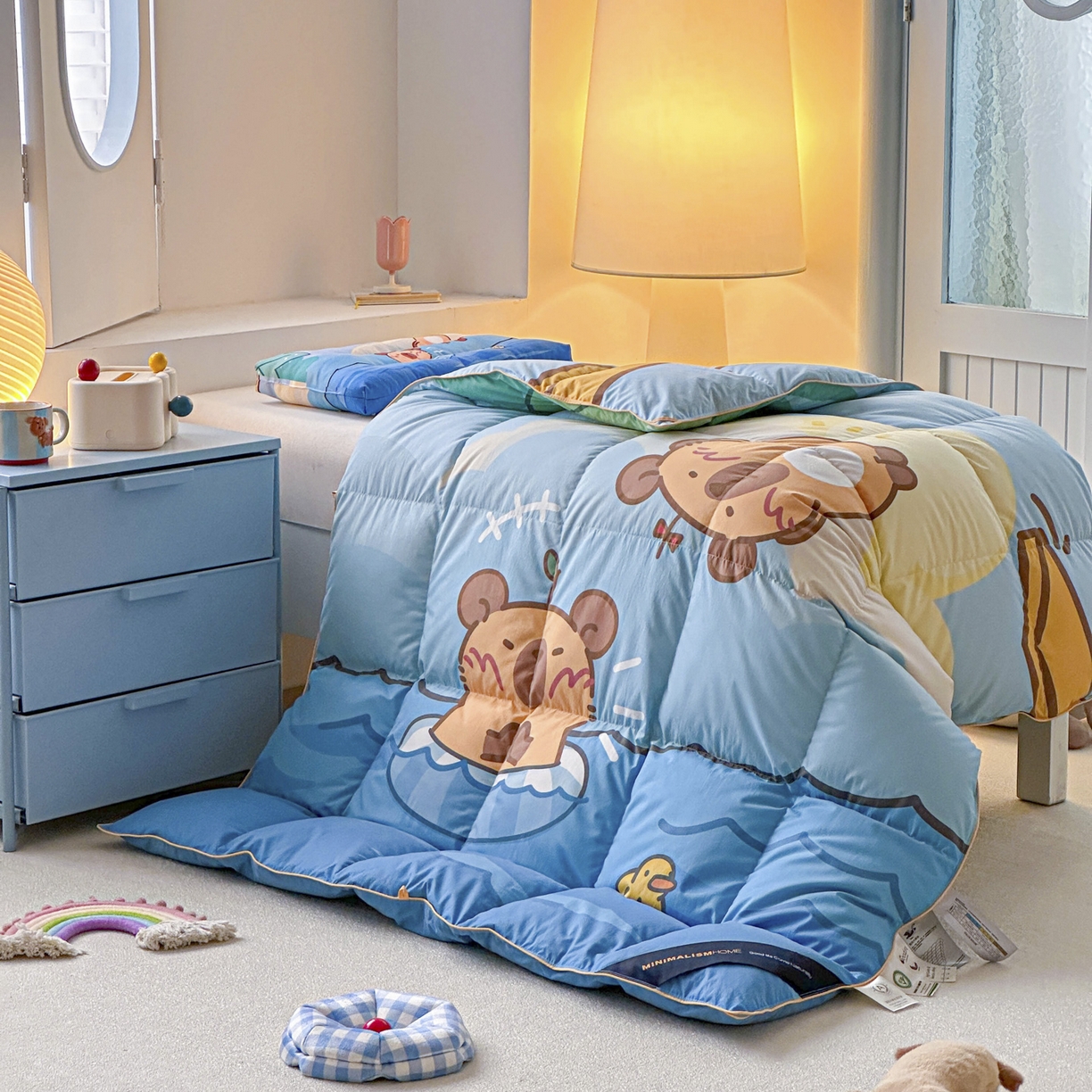 91家纺网 家纺一手货源 找家纺 暖羽屋羽绒馆 2025新款真抗菌防螨95白鸭绒儿童学生被芯羽绒被冬被婴幼儿园小被子被子被芯 给你满分