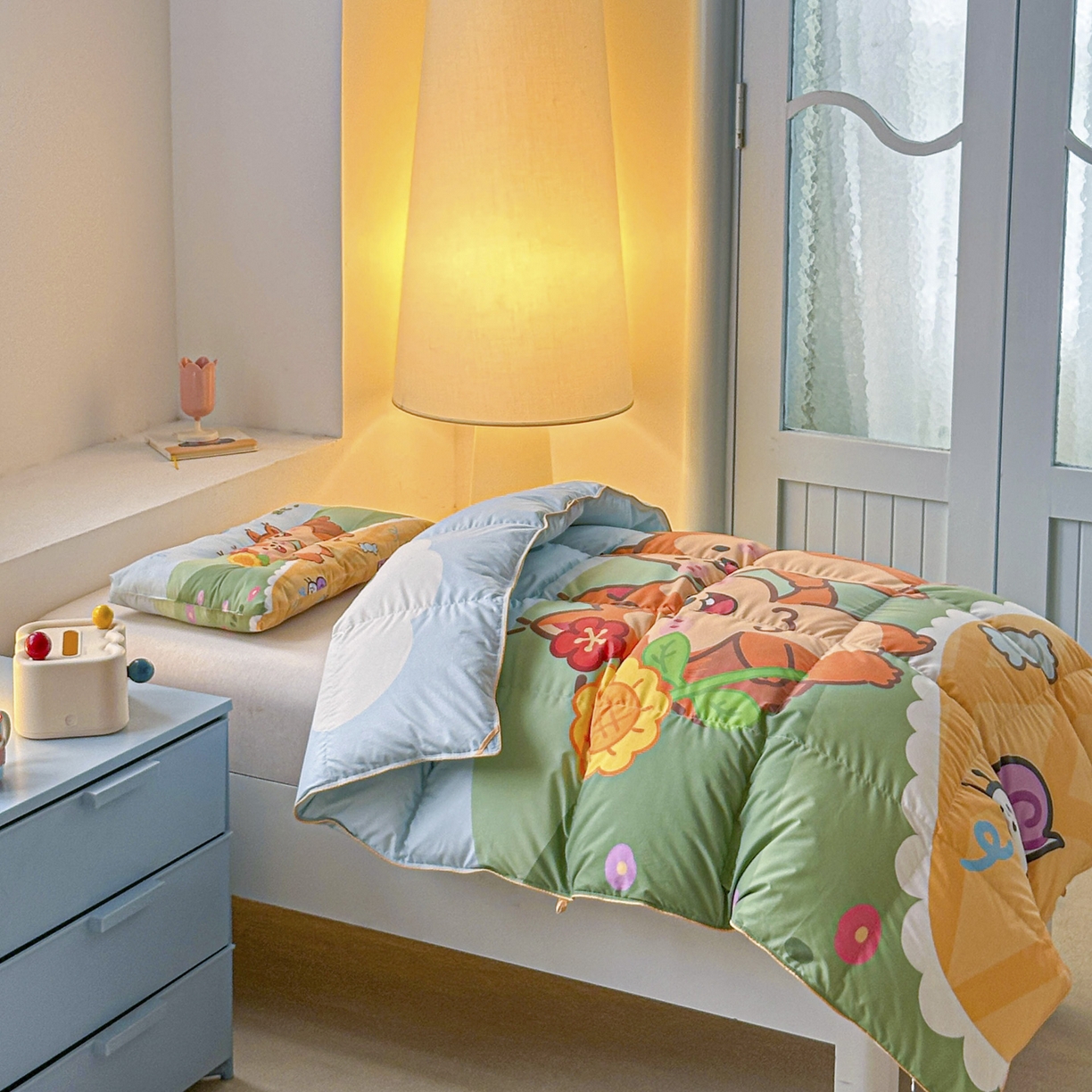 91家纺网 家纺一手货源 找家纺 暖羽屋羽绒馆 2025新款真抗菌防螨95白鸭绒儿童学生被芯羽绒被冬被婴幼儿园小被子被子被芯 两只松鼠