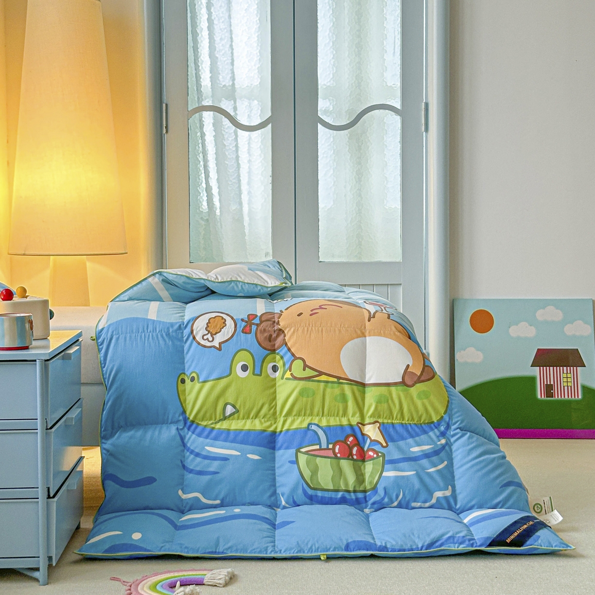 91家纺网 家纺一手货源 找家纺 暖羽屋羽绒馆 2025新款真抗菌防螨95白鸭绒儿童学生被芯羽绒被冬被婴幼儿园小被子被子被芯 给你满分2