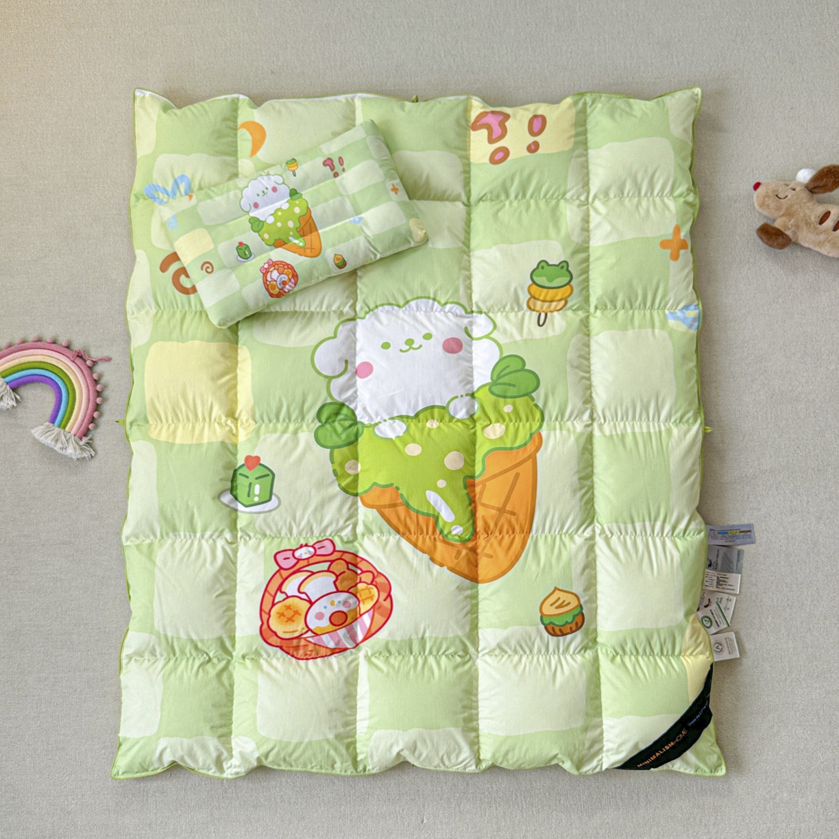 91家纺网 家纺一手货源 找家纺 暖羽屋羽绒馆 2025新款真抗菌防螨95白鸭绒儿童学生被芯羽绒被冬被婴幼儿园小被子被子被芯 清爽狗狗