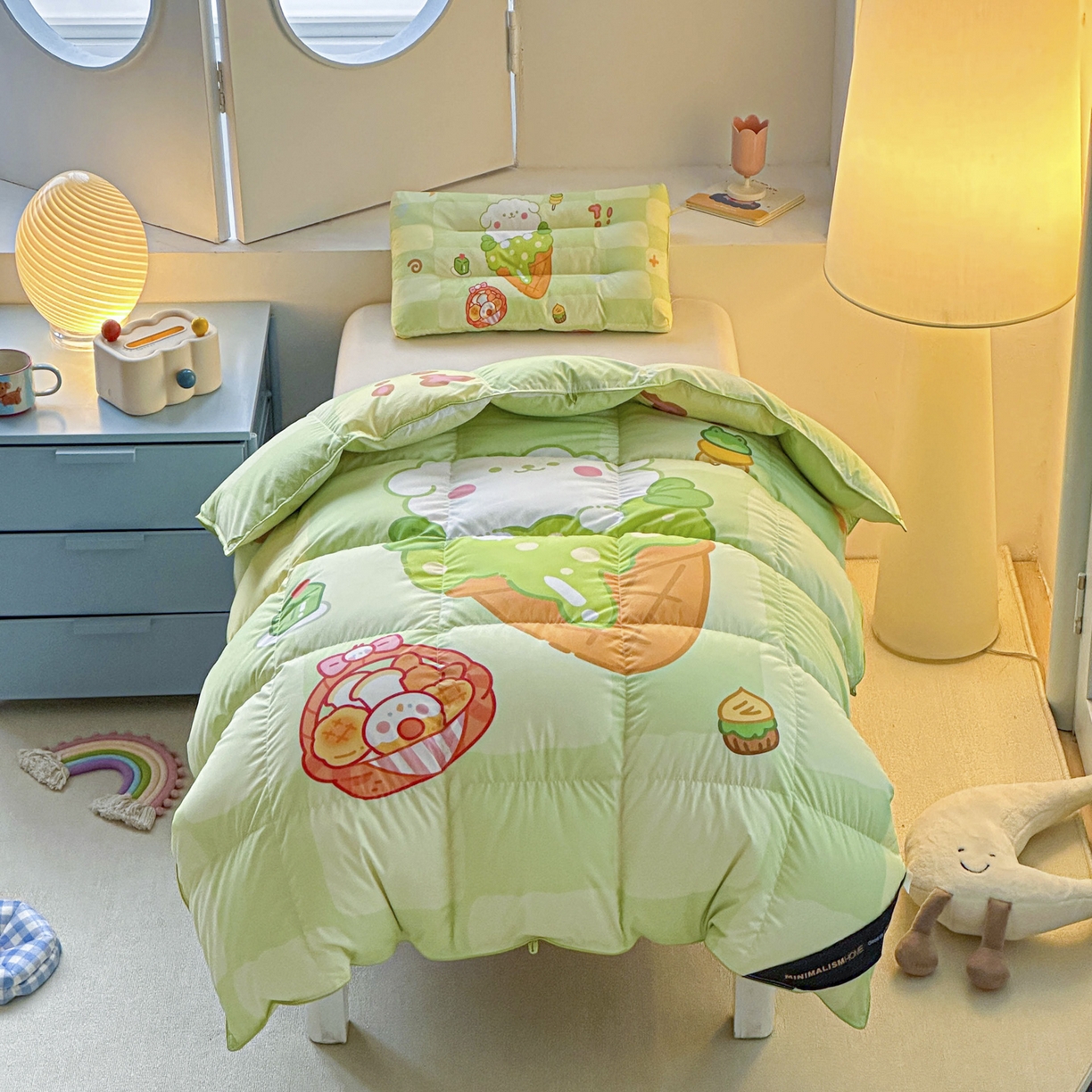 91家纺网 家纺一手货源 找家纺 暖羽屋羽绒馆 2025新款真抗菌防螨95白鸭绒儿童学生被芯羽绒被冬被婴幼儿园小被子被子被芯 清爽狗狗