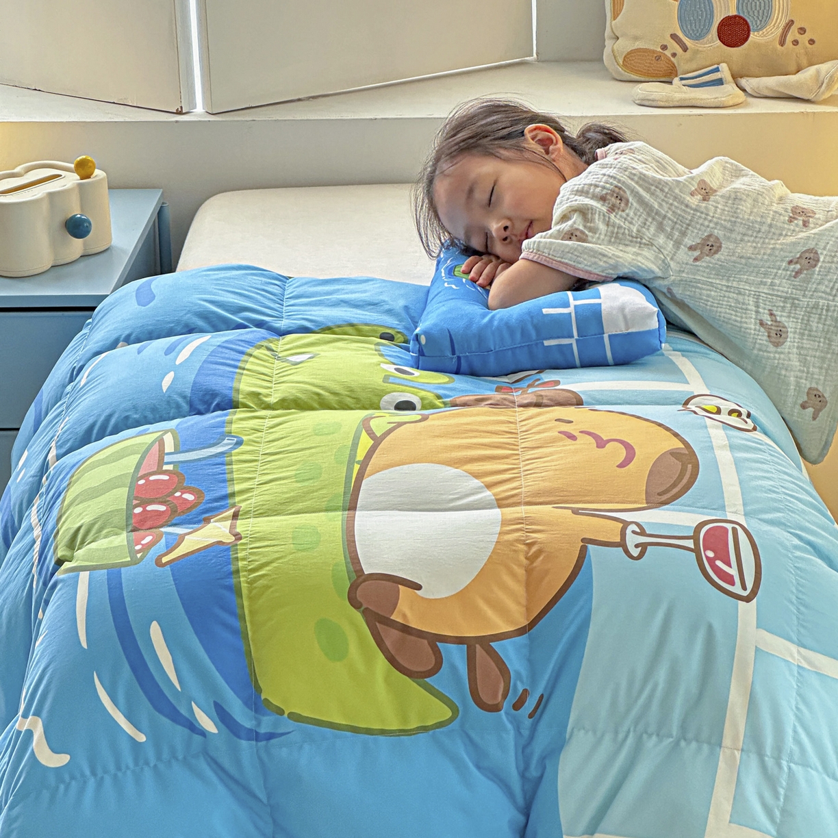 91家纺网 家纺一手货源 找家纺 暖羽屋羽绒馆 2025新款真抗菌防螨95白鸭绒儿童学生被芯羽绒被冬被婴幼儿园小被子被子被芯 给你满分2