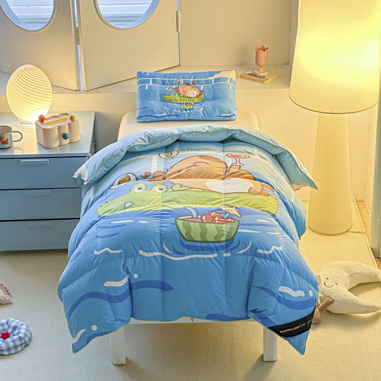 91家纺网 家纺一手货源 找家纺 暖羽屋羽绒馆 2025新款真抗菌防螨95白鸭绒儿童学生被芯羽绒被冬被婴幼儿园小被子被子被芯 给你满分2