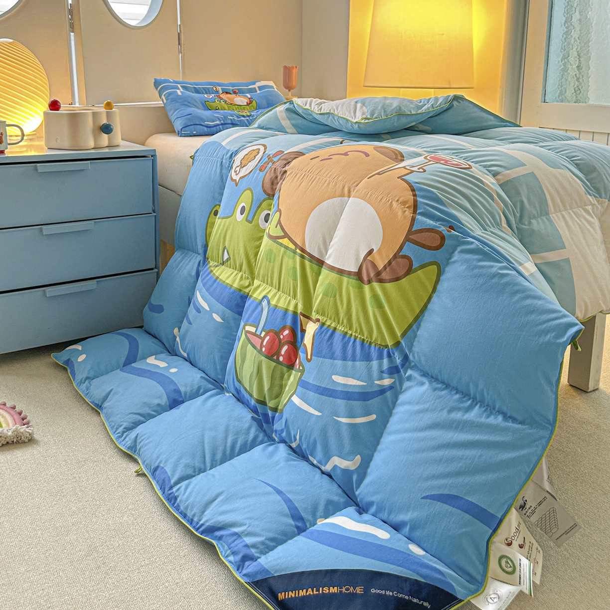 91家纺网 家纺一手货源 找家纺 暖羽屋羽绒馆 2025新款真抗菌防螨95白鸭绒儿童学生被芯羽绒被冬被婴幼儿园小被子被子被芯 给你满分2