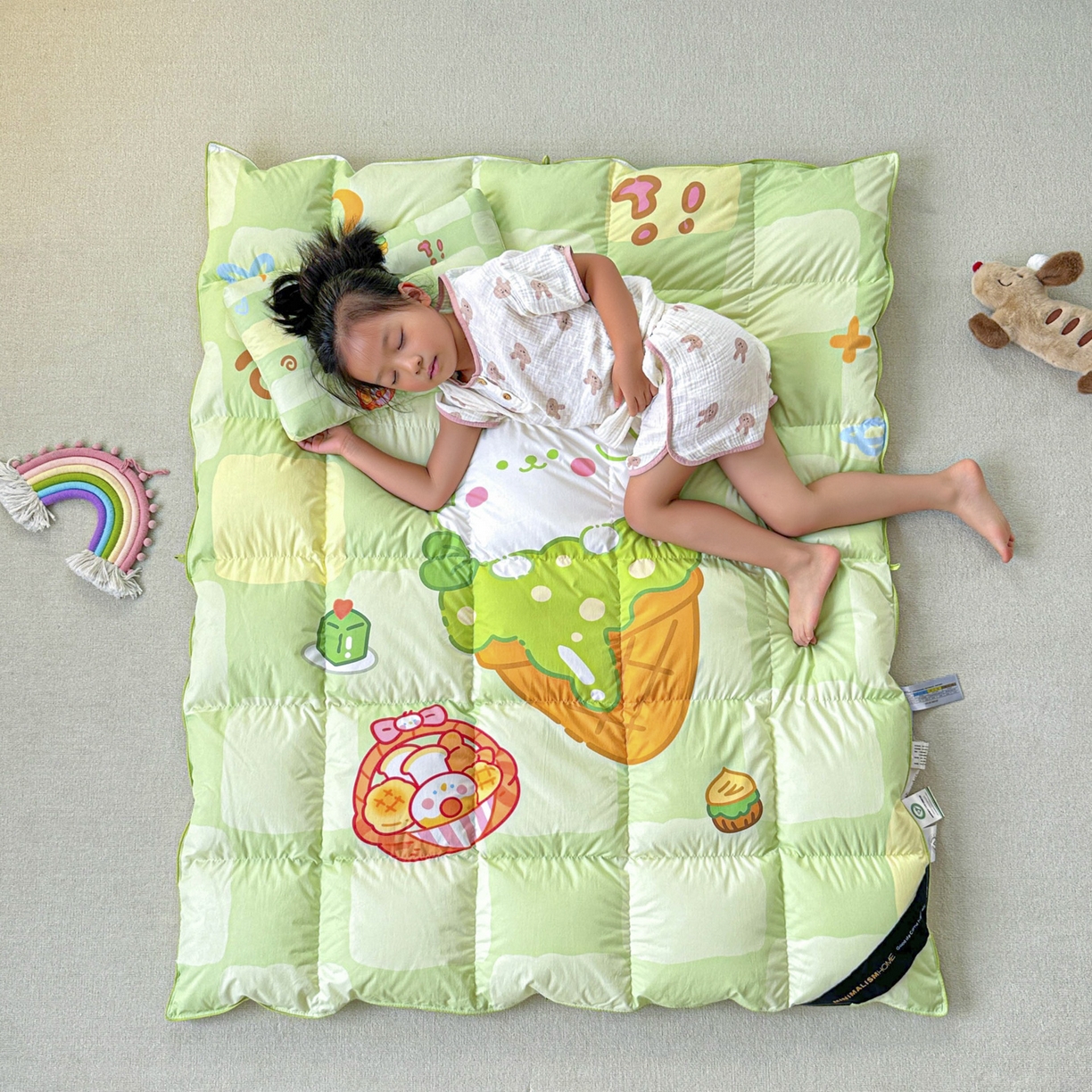 91家纺网 家纺一手货源 找家纺 暖羽屋羽绒馆 2025新款真抗菌防螨95白鸭绒儿童学生被芯羽绒被冬被婴幼儿园小被子被子被芯 清爽狗狗