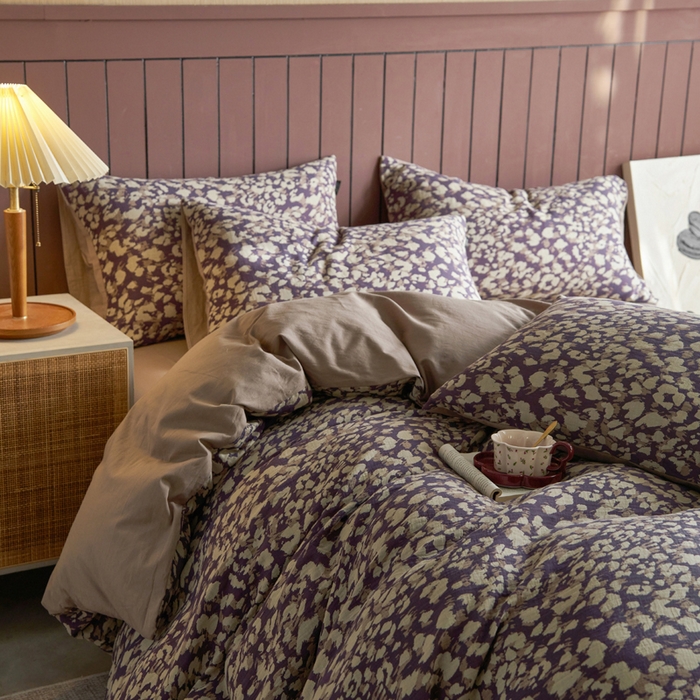 宜代光年 2025新款彩色色织大提花纱布四件套 弥初-蓝