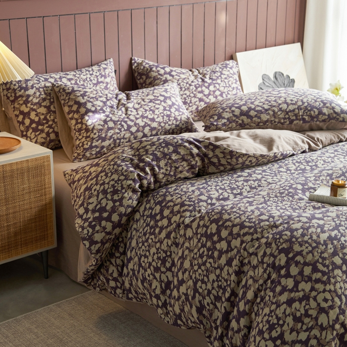 91家纺网 家纺一手货源 找家纺 宜代光年 2025新款彩色色织大提花纱布四件套 弥初-蓝