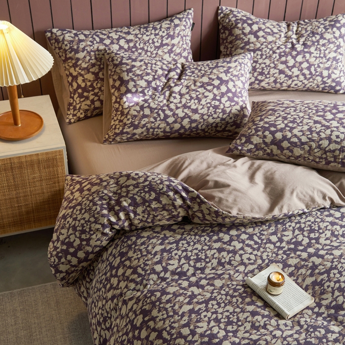 91家纺网 家纺一手货源 找家纺 宜代光年 2025新款彩色色织大提花纱布四件套 弥初-蓝