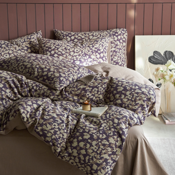 91家纺网 家纺一手货源 找家纺 宜代光年 2025新款彩色色织大提花纱布四件套 弥初-蓝