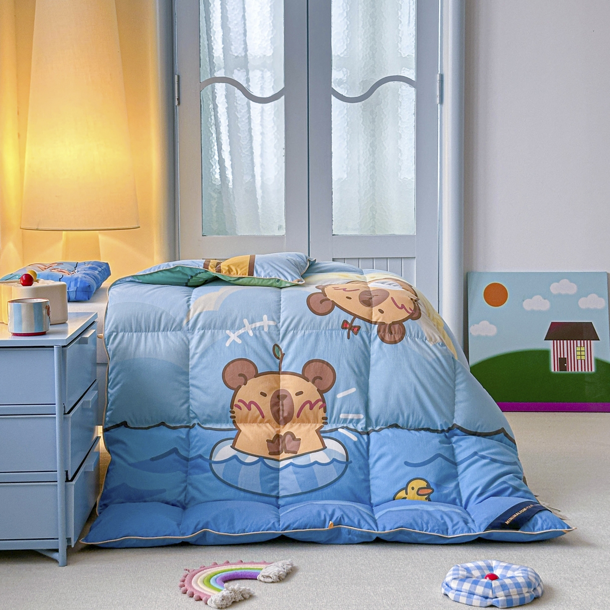 91家纺网 家纺一手货源 找家纺 暖羽屋羽绒馆 2025新款真抗菌防螨95白鸭绒儿童学生被芯羽绒被冬被婴幼儿园小被子被子被芯 给你满分