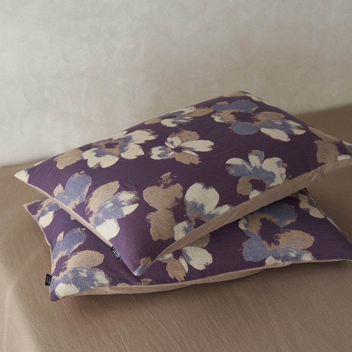 91家纺网 家纺一手货源 找家纺 宜代光年 2025新款彩色色织大提花纱布四件套 南湘-咖