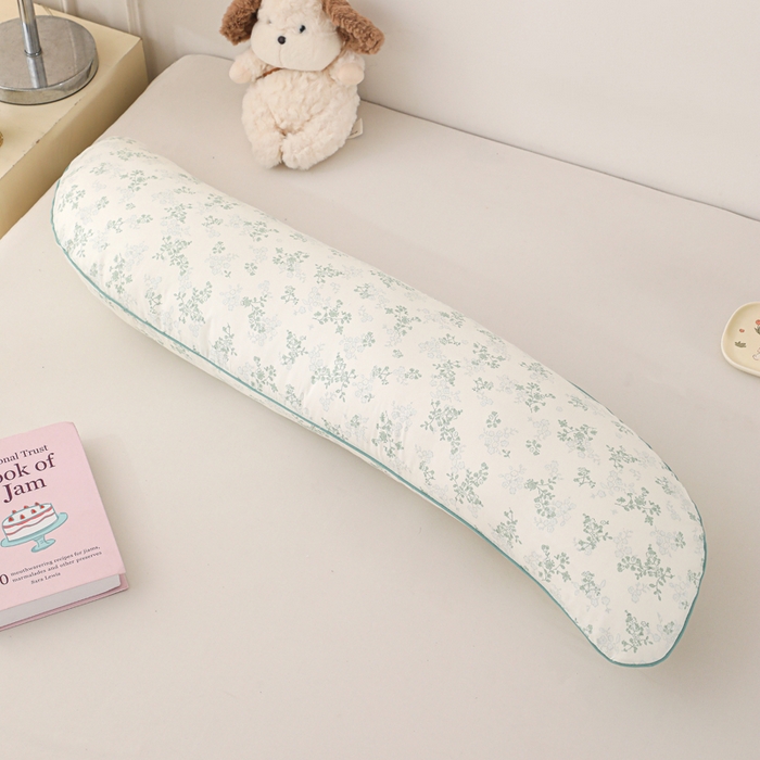 91家纺网 家纺一手货源 找家纺 芯奇想 2025新款伴睡枕小朋友分房推荐全棉豌豆荚长抱枕双人长枕 小碎花