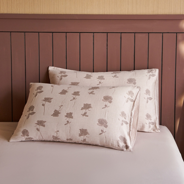 91家纺网 家纺一手货源 找家纺 宜代光年 2025新款彩色色织大提花纱布四件套 绮梦花间