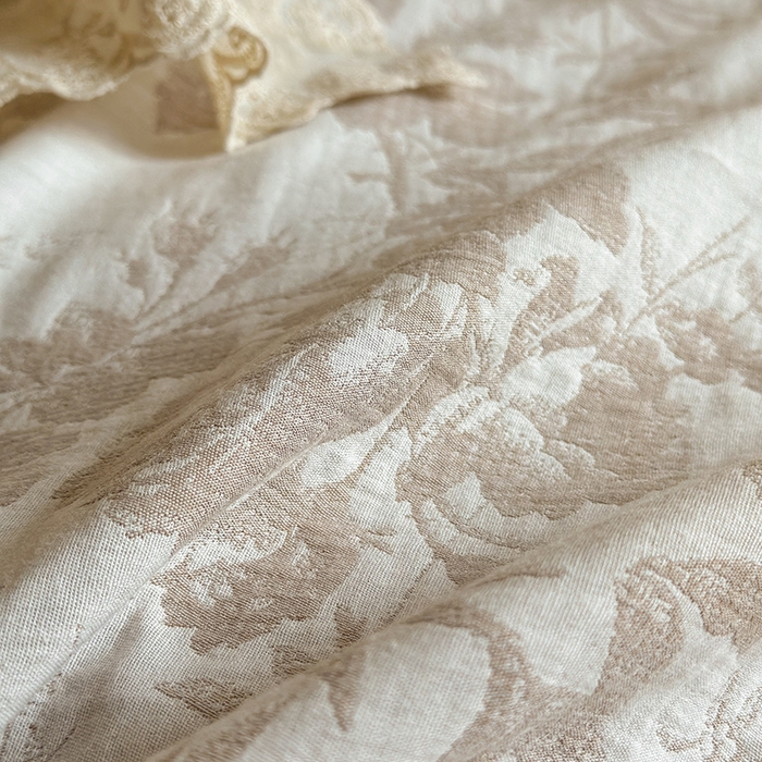 91家纺网 家纺一手货源 找家纺 宜代光年 2025新款60S水洗棉单被套 繁花-咖