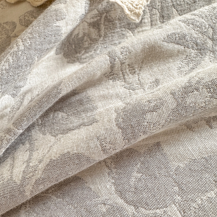 91家纺网 家纺一手货源 找家纺 宜代光年 2025新款60S水洗棉单被套 繁花-灰