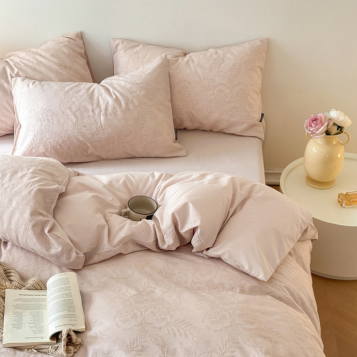 91家纺网 家纺一手货源 找家纺 宜代光年 2025新款60S水洗棉单被套 海棠