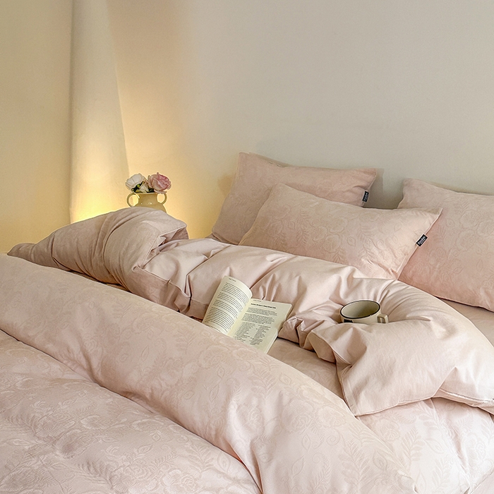 91家纺网 家纺一手货源 找家纺 宜代光年 2025新款60S水洗棉单被套 海棠