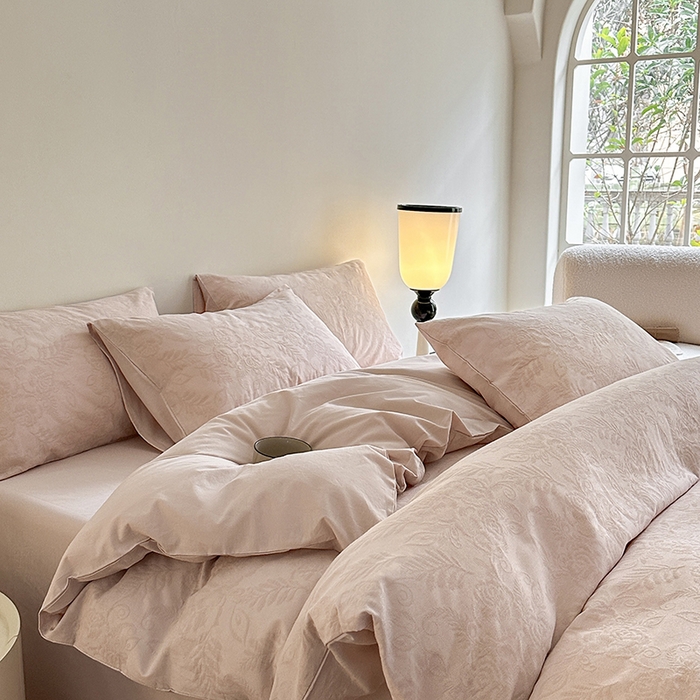 91家纺网 家纺一手货源 找家纺 宜代光年 2025新款60S水洗棉单被套 海棠