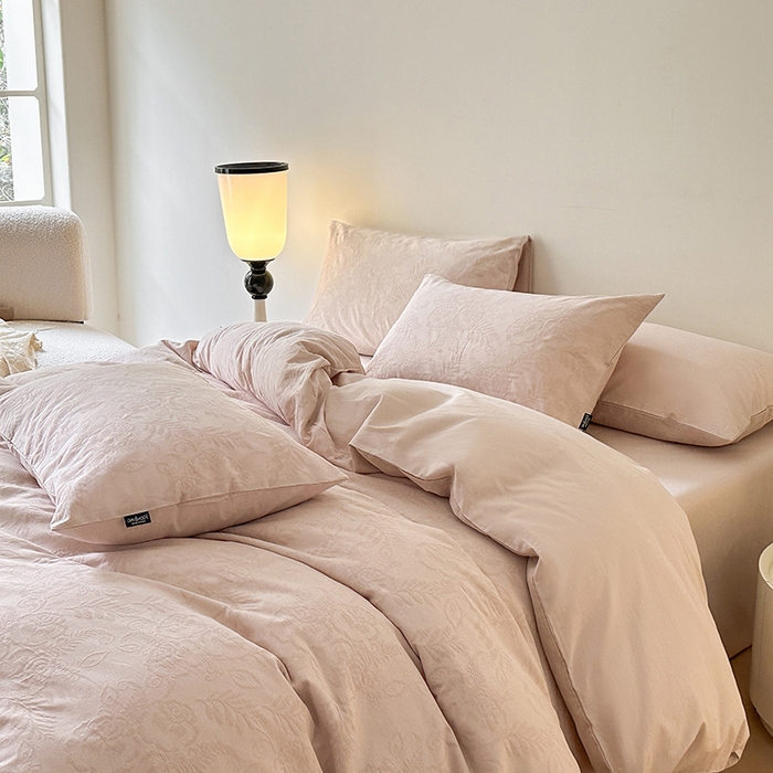 91家纺网 家纺一手货源 找家纺 宜代光年 2025新款60S水洗棉单被套 海棠