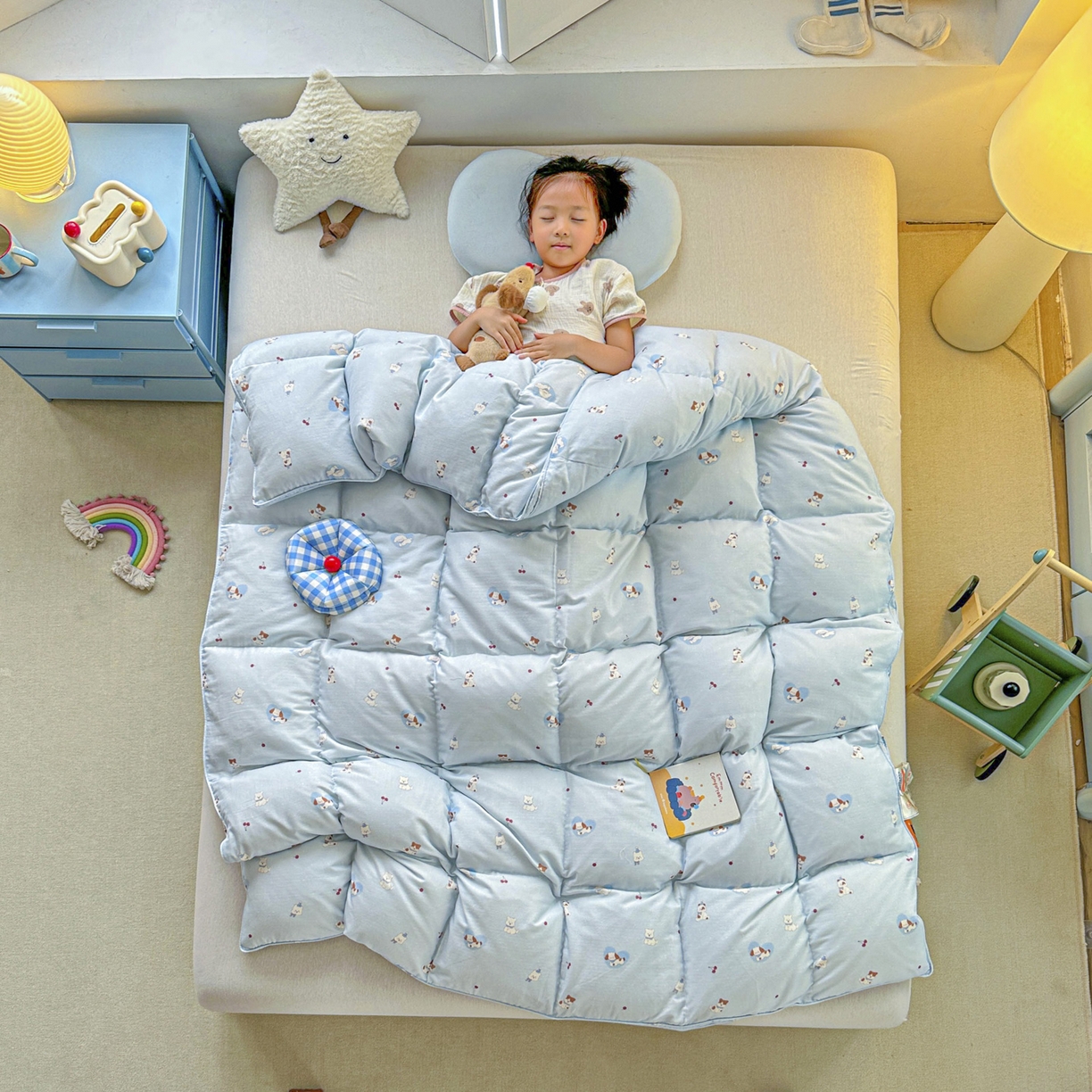 （总）暖羽屋羽绒馆 2025新款95白鸭绒被芯A类被子儿童羽绒被学生婴幼儿园小被芯