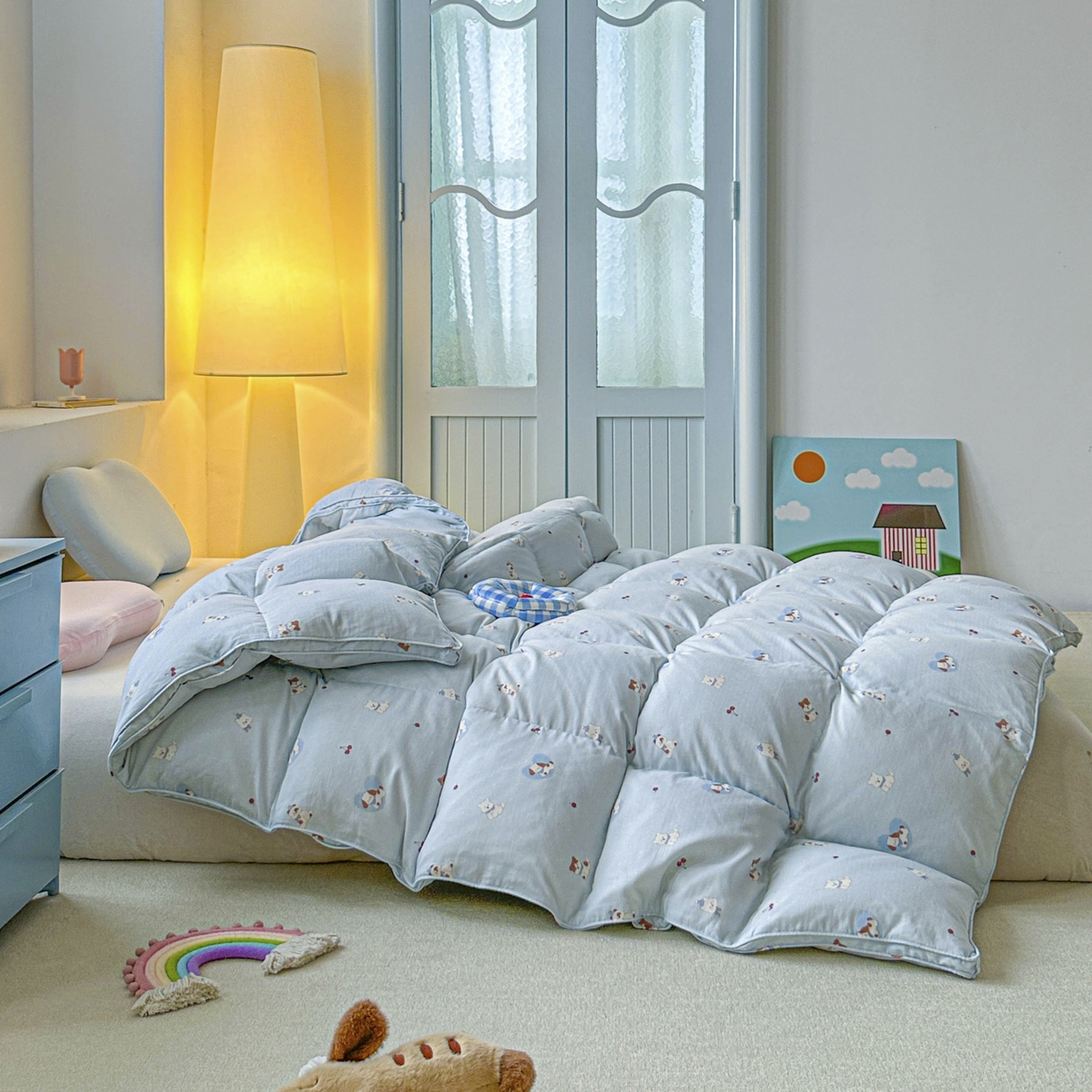 91家纺网 家纺一手货源 找家纺 （总）暖羽屋羽绒馆 2025新款95白鸭绒被芯A类被子儿童羽绒被学生婴幼儿园小被芯