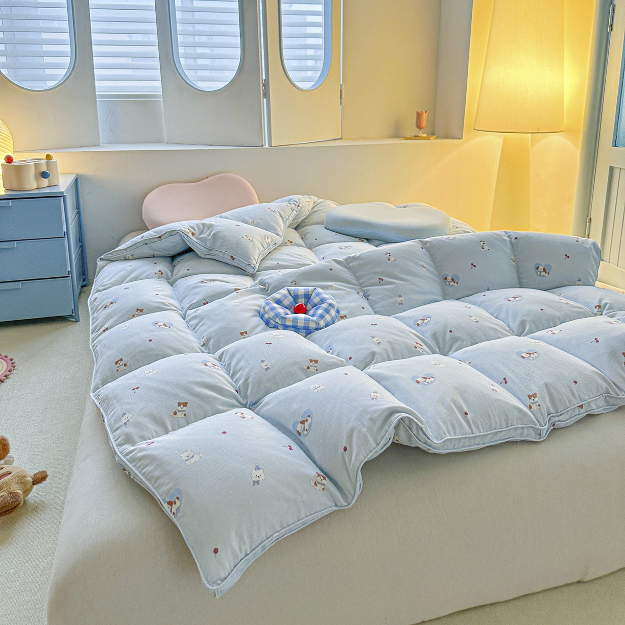 91家纺网 家纺一手货源 找家纺 暖羽屋羽绒馆 2025新款95白鸭绒被芯A类被子儿童羽绒被学生婴幼儿园小被芯 冬季伙伴