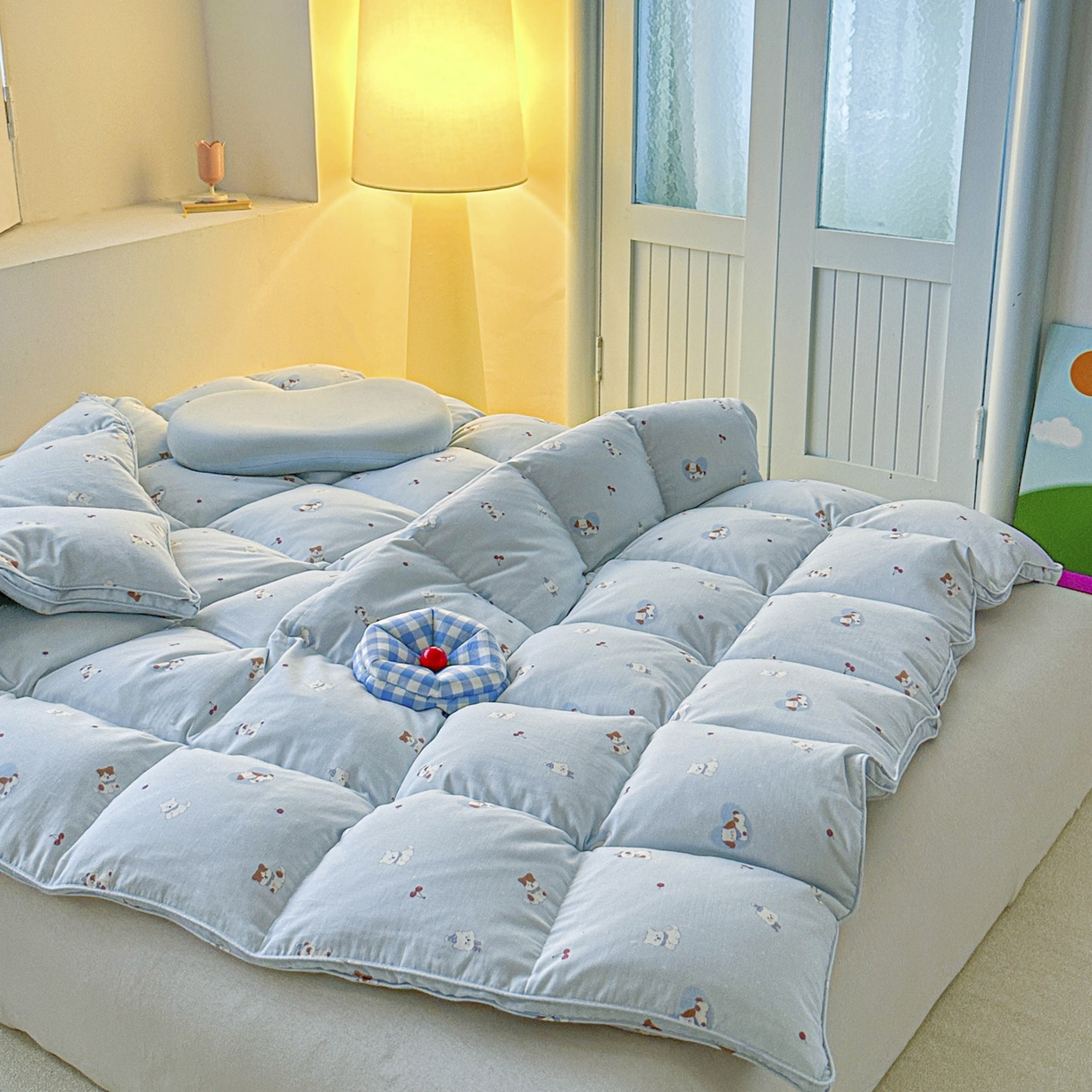 91家纺网 家纺一手货源 找家纺 暖羽屋羽绒馆 2025新款95白鸭绒被芯A类被子儿童羽绒被学生婴幼儿园小被芯 冬季伙伴