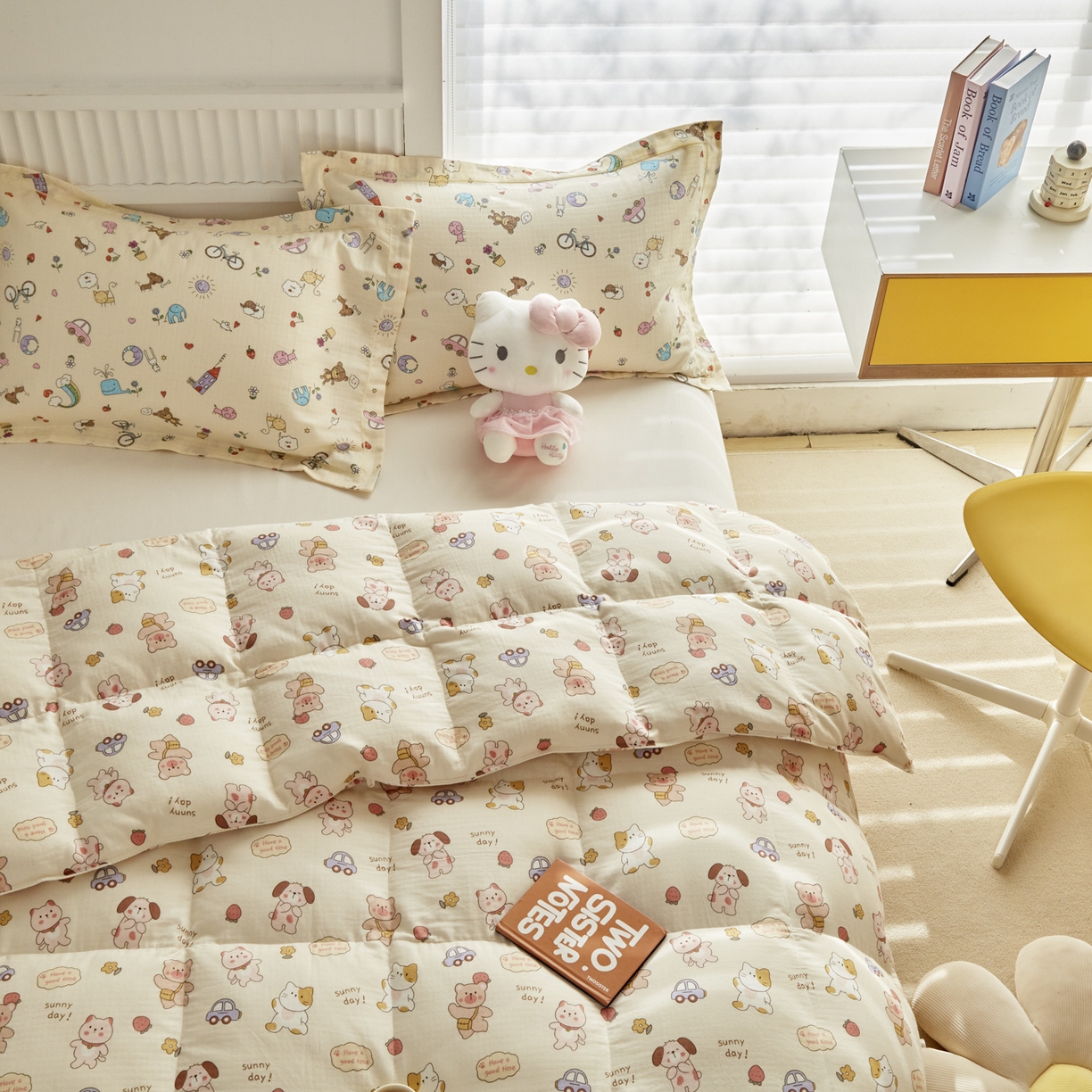 91家纺网 家纺一手货源 找家纺 暖羽屋羽绒馆 2025新款95白鸭绒被芯A类被子儿童羽绒被学生婴幼儿园小被芯 快乐伙伴