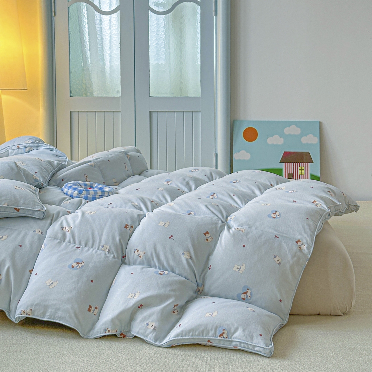 91家纺网 家纺一手货源 找家纺 暖羽屋羽绒馆 2025新款95白鸭绒被芯A类被子儿童羽绒被学生婴幼儿园小被芯 冬季伙伴