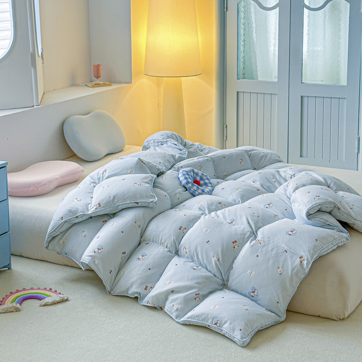 91家纺网 家纺一手货源 找家纺 暖羽屋羽绒馆 2025新款95白鸭绒被芯A类被子儿童羽绒被学生婴幼儿园小被芯 冬季伙伴