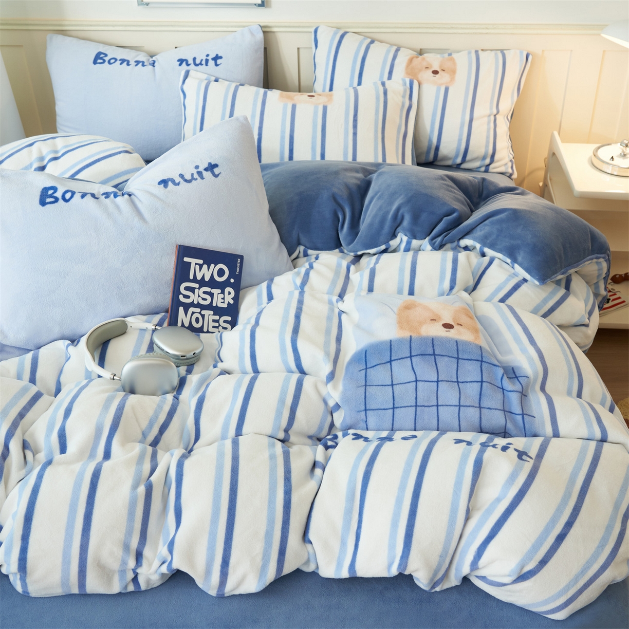 91家纺网 家纺一手货源 找家纺 （总）金鹰 202新款A类数码印花卡通牛奶绒四件套