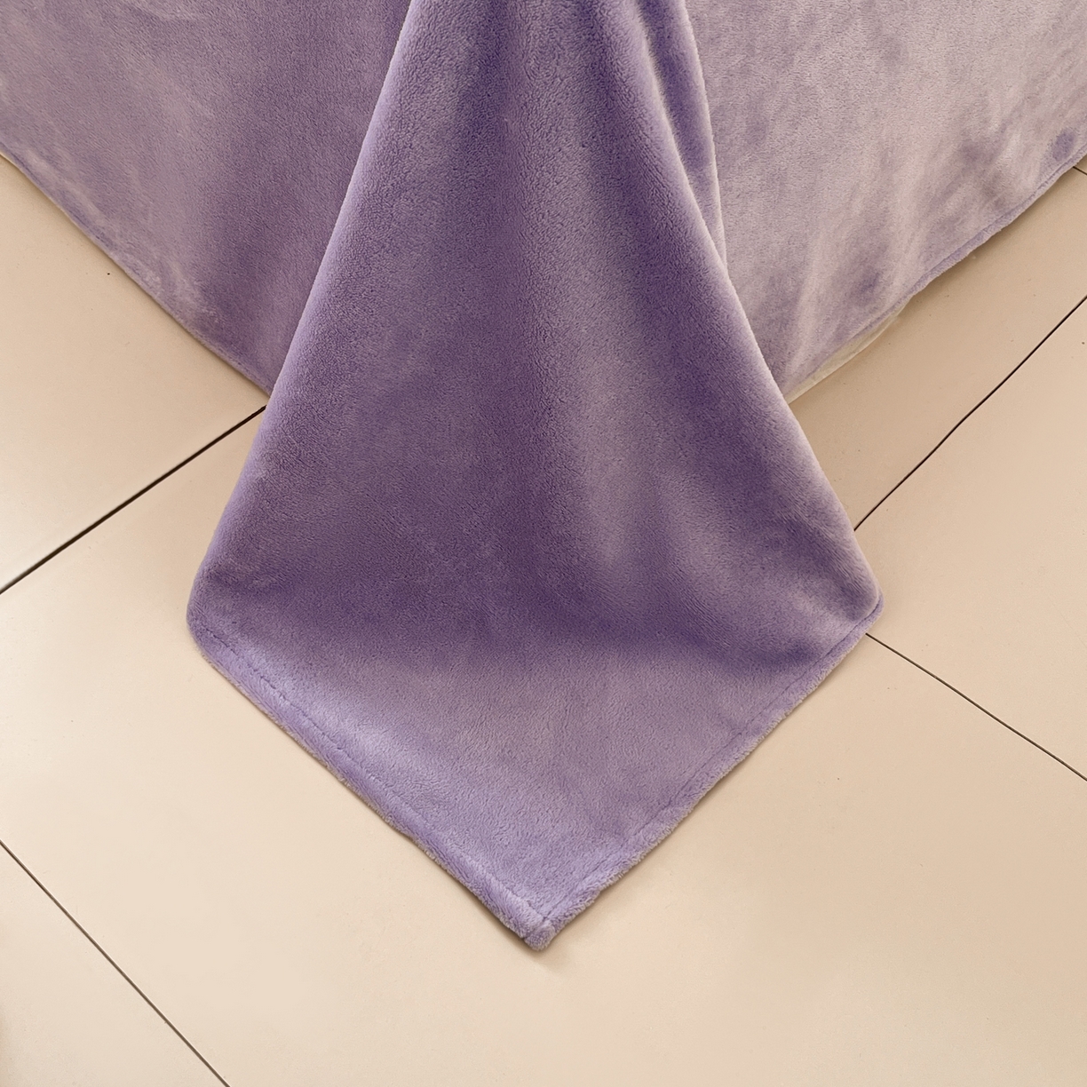 91家纺网 家纺一手货源 找家纺 红嘴企鹅 2025新款精致贴布绣牛奶绒四件套 Cute狗-紫